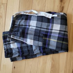 Vera Wang Simply Vera Women's Medium Plaid Pajama Bottoms 2 Pockets Elastic &